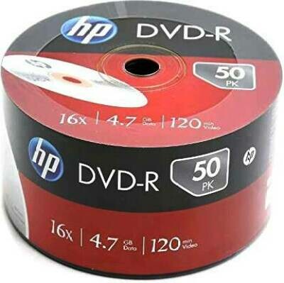 HP DVD Recordable DVD-R 4.7GB 50 Pack Wrap 4.7 GB HP DVD Recordable DVD-R 4.7GB 50 Pack Wrap 4.7 GB