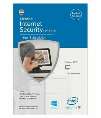 1 User, 1 Year, Mcafee Internet Security 1 User, 1 Year, Mcafee Internet Security