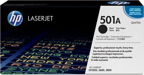 HP Q6470A 501A Black Toner Cartridge Q6470A HSN:8443