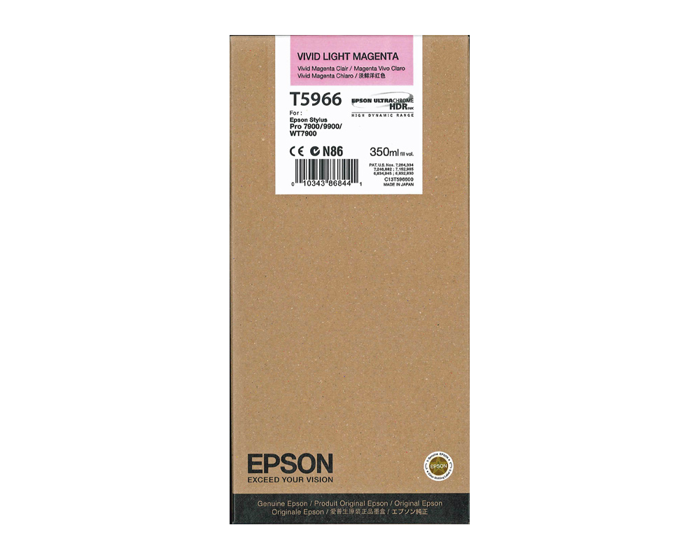 Epson T5966 Vivid Light Magenta Ink Cartridge (350ml) T5966 HSN:84439952