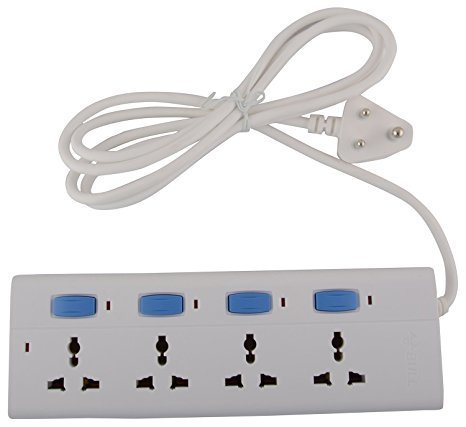 Bull 4 Sockets & 4 Switch Circuit Breaker 1.5 Meter Extension Board S304Z-15 HSN:8537