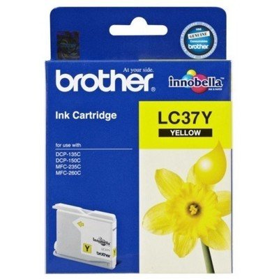 Brother LC37 Ink Cartridge, Yellow Brother LC37 Ink Cartridge, Yellow