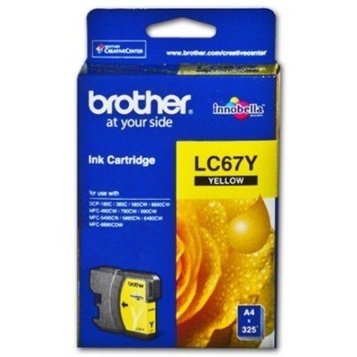 Brother LC67 Ink Cartridge, Yellow Brother LC67 Ink Cartridge, Yellow