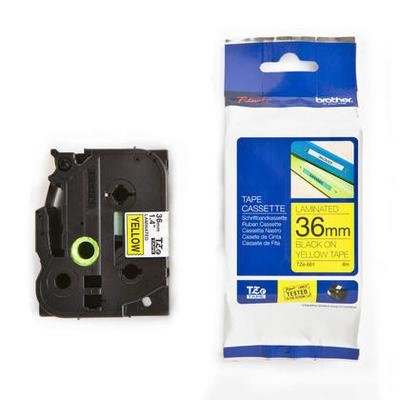 Brother TZe-661 Black on Yellow 36mm X 8mtrs Label Tape Brother TZe-661 Black on Yellow 36mm X 8mtrs Label Tape
