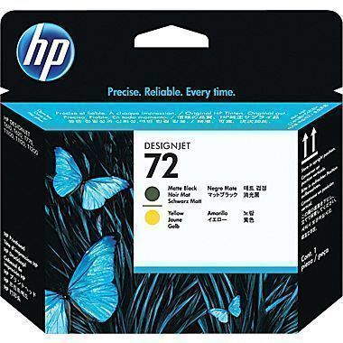 HP 72 Printhead, Matte Black and Yellow HP 72 Printhead, Matte Black and Yellow