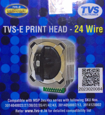 TVS MSP 355/455 Dotmatrix 24W T15 Printhead TVS MSP 355/455 Dotmatrix 24W T15 Printhead