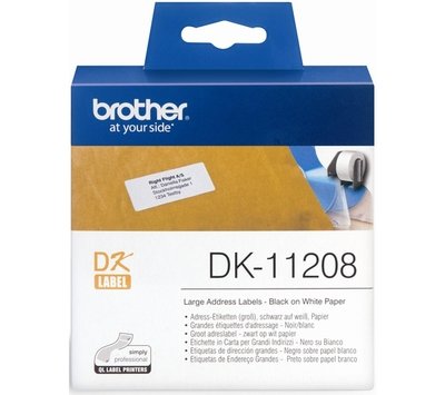 Brother DK-11208 Label Roll, 38mm X 90mm X 400pcs Brother DK-11208 Label Roll, 38mm X 90mm X 400pcs