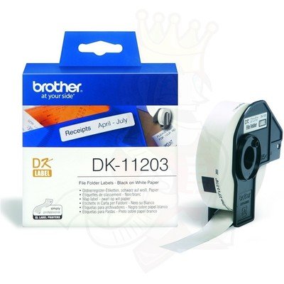 Brother DK11203 File Folder Label, 17mm X 87mm X 300pcs Brother DK11203 File Folder Label, 17mm X 87mm X 300pcs