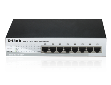 D-Link 8-Port 10/100Mbps POE Web Switch, DES-1210-08P D-Link 8-Port 10/100Mbps POE Web Switch, DES-1210-08P