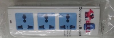 Bull 3 Sockets & Switch Rewirable Convenient Board Bull 3 Sockets & Switch Rewirable Convenient Board