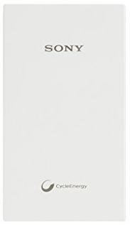 Sony 10, 000mAh Li-Polymer Power Bank, White Sony 10, 000mAh Li-Polymer Power Bank, White