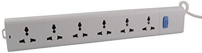 Bull 6 Sockets, 1 Switch 2mtr Extension Board Bull 6 Sockets, 1 Switch 2mtr Extension Board