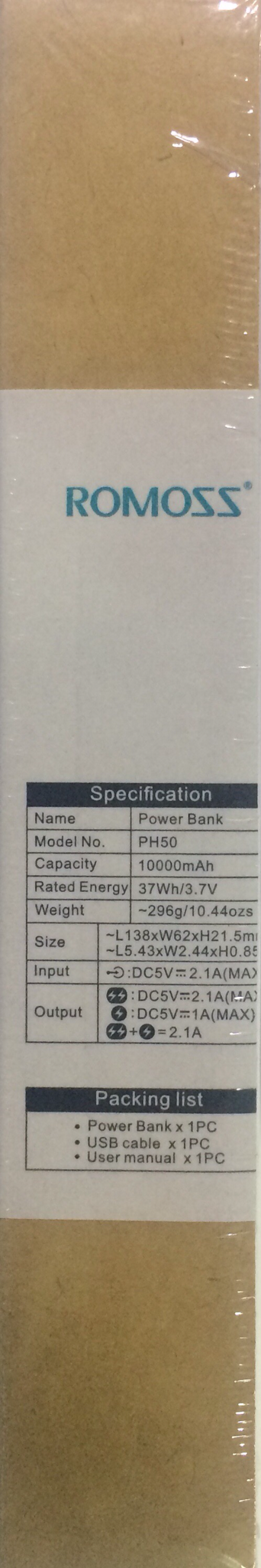 Romoss 10,000 mAh Power Bank (PH50|Solo-5)