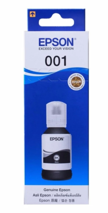 Epson Genuine ink Bottle, 001, Black, 127ml C13T03Y198 HSN:32151190