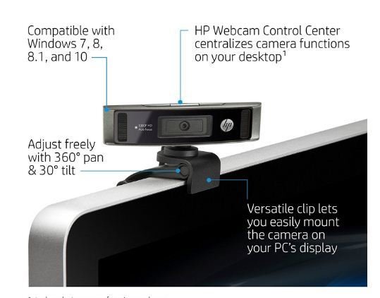 HP HD 4310 High definition 1080P Webcam