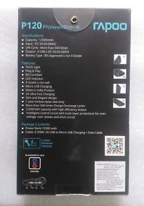 Rapoo 12,500mAh Power Bank (P120)