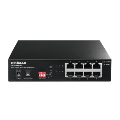 Edimax, GS-1008PHE V2, 8-Port Gigabit Switch with 4 PoE+ Ports Edimax, GS-1008PHE V2, 8-Port Gigabit Switch with 4 PoE+ Ports