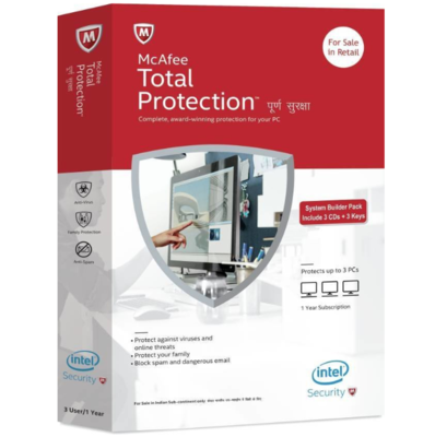 3 User, 1 Year, McAfee Total Protection 3 User, 1 Year, McAfee Total Protection