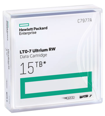 HP LTO 7 Tape Ultrium 15TB RW Data Cartridge, C7977A HP LTO 7 Tape Ultrium 15TB RW Data Cartridge, C7977A