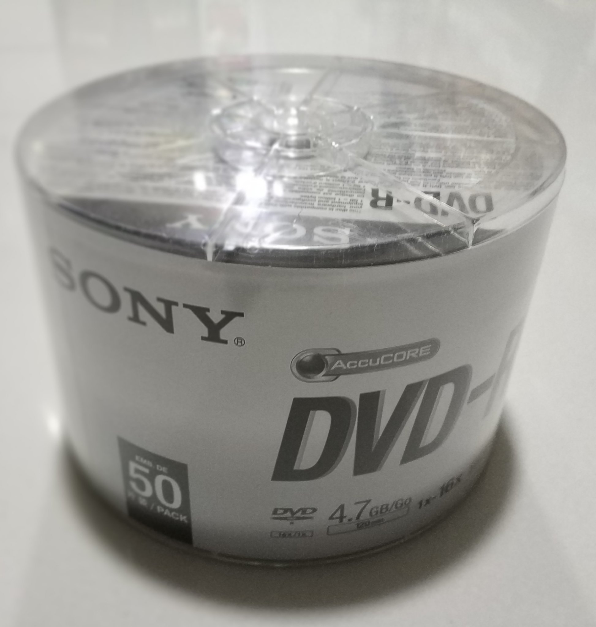 Sony DVD-R 4.7 GB Dvds (50-Pack)