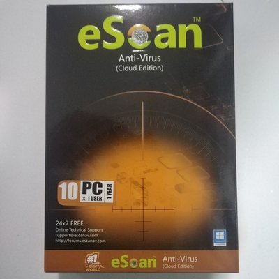 10 User, 1 Year, Escan Antivirus with Cloud Security, V-14.x 10 User, 1 Year, Escan Antivirus with Cloud Security, V-14.x