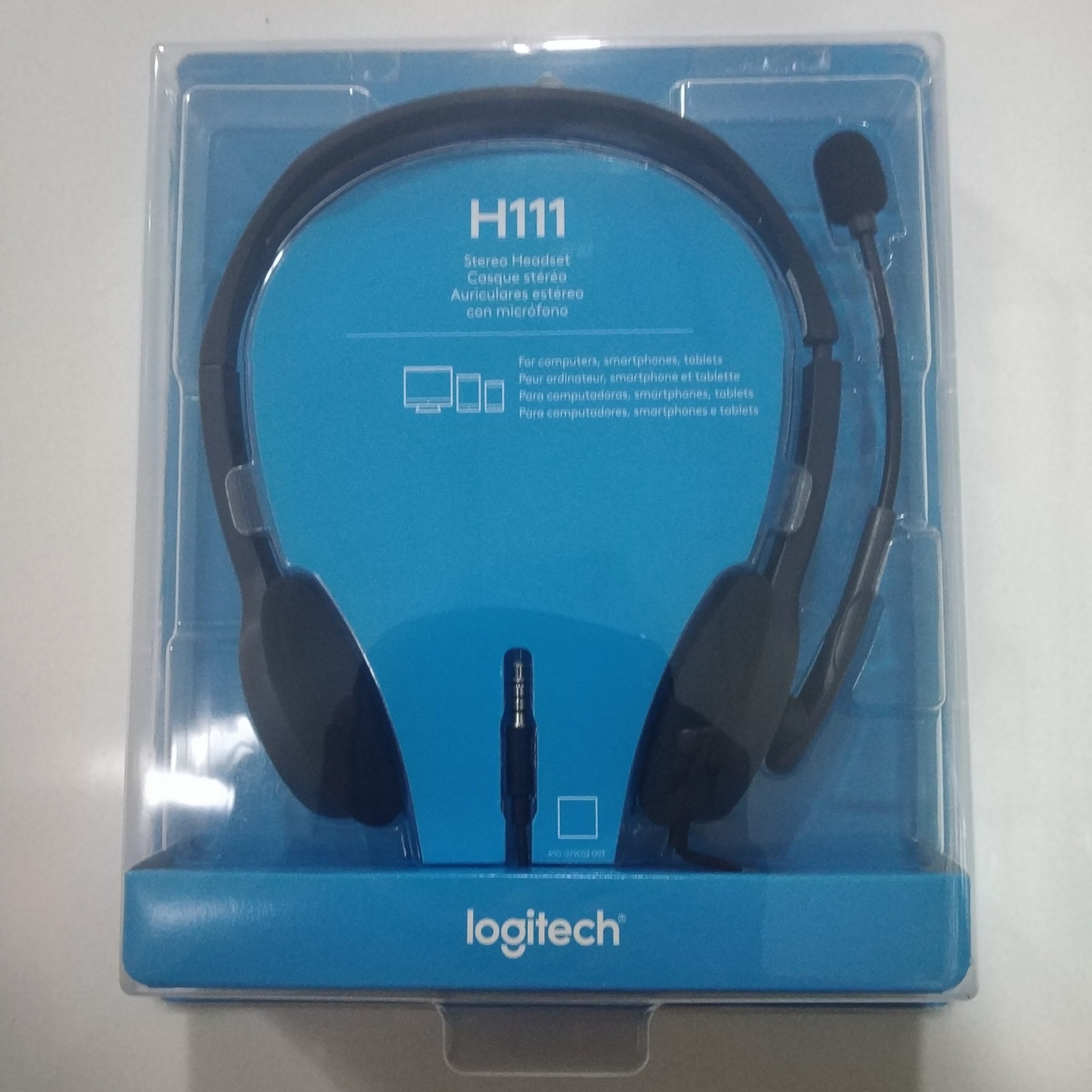 Logitech H111 Stereo Headset with Adjustable Headband and Boom Mic
