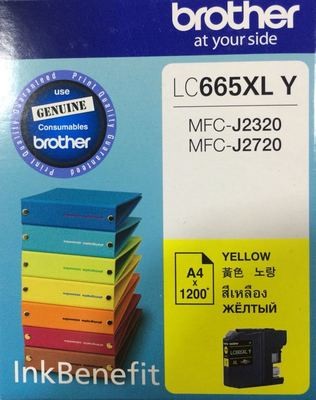 Brother LC665XL Ink Cartridge, Yellow Brother LC665XL Ink Cartridge, Yellow