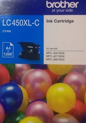 Brother LC450XL Ink Cartridge, Cyan Brother LC450XL Ink Cartridge, Cyan