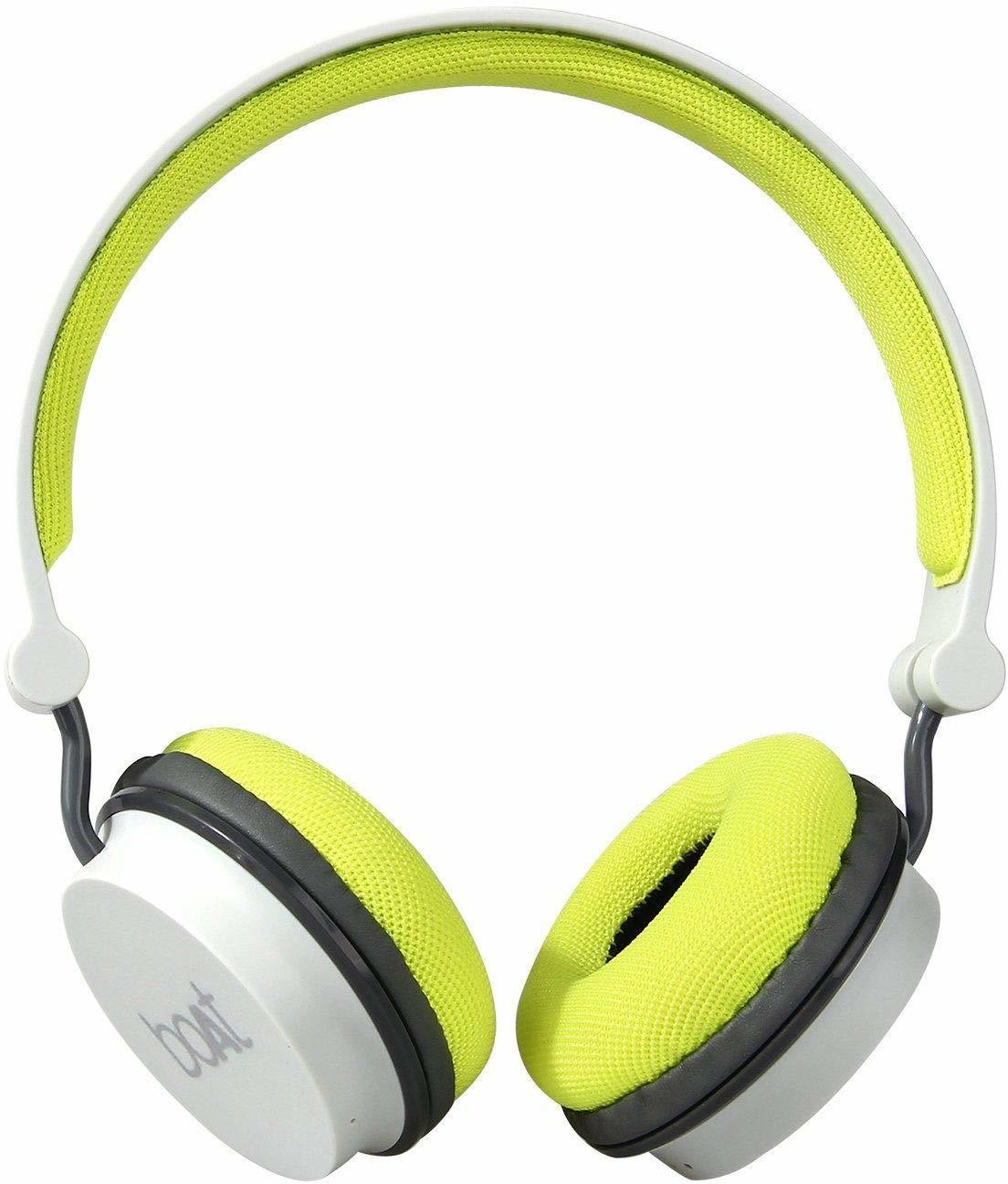 boat rockerz 400 bluetooth on-ear headphones, grey/green