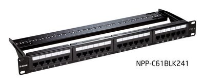 D-Link Cat6 UTP 24 Port Loaded Patch Panel D-Link Cat6 UTP 24 Port Loaded Patch Panel