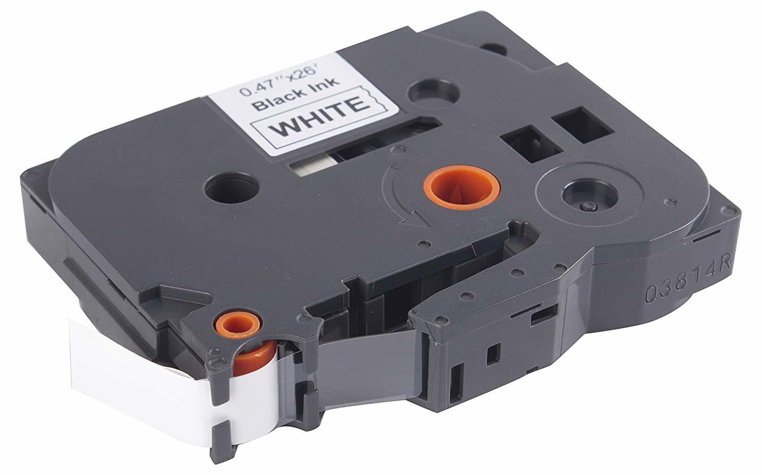 LT 231 Laminated 12mm Black on White Label Tape LT-TZe-231 HSN:84439959