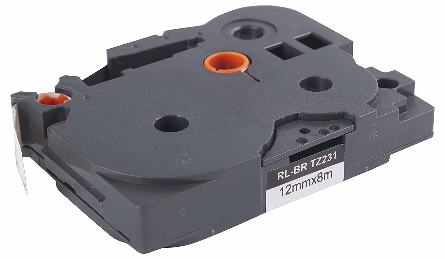LT 231 Laminated 12mm Black on White Label Tape