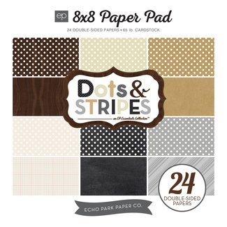 Echo Park Dots and Stripes Neutral - 8x8 Paper Pad Echo Park Dots and Stripes Neutral - 8x8 Paper Pad