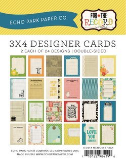 Echo Park Memos - For the Record Memo 3x4 Cards Echo Park Memos - For the Record Memo 3x4 Cards