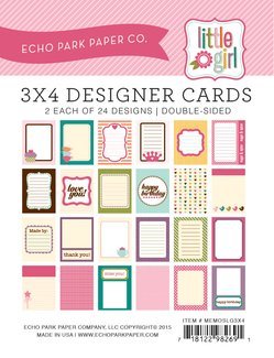 Echo Park Memos - Little Girl 3x4 Cards Echo Park Memos - Little Girl 3x4 Cards