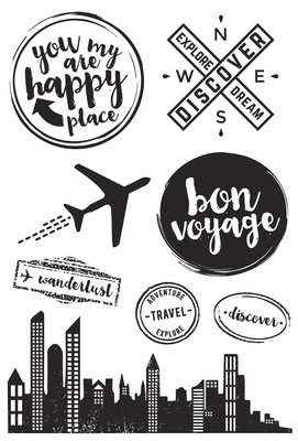 Kaiser Craft - Clear Stamp - Just Landed Kaiser Craft - Clear Stamp - Just Landed