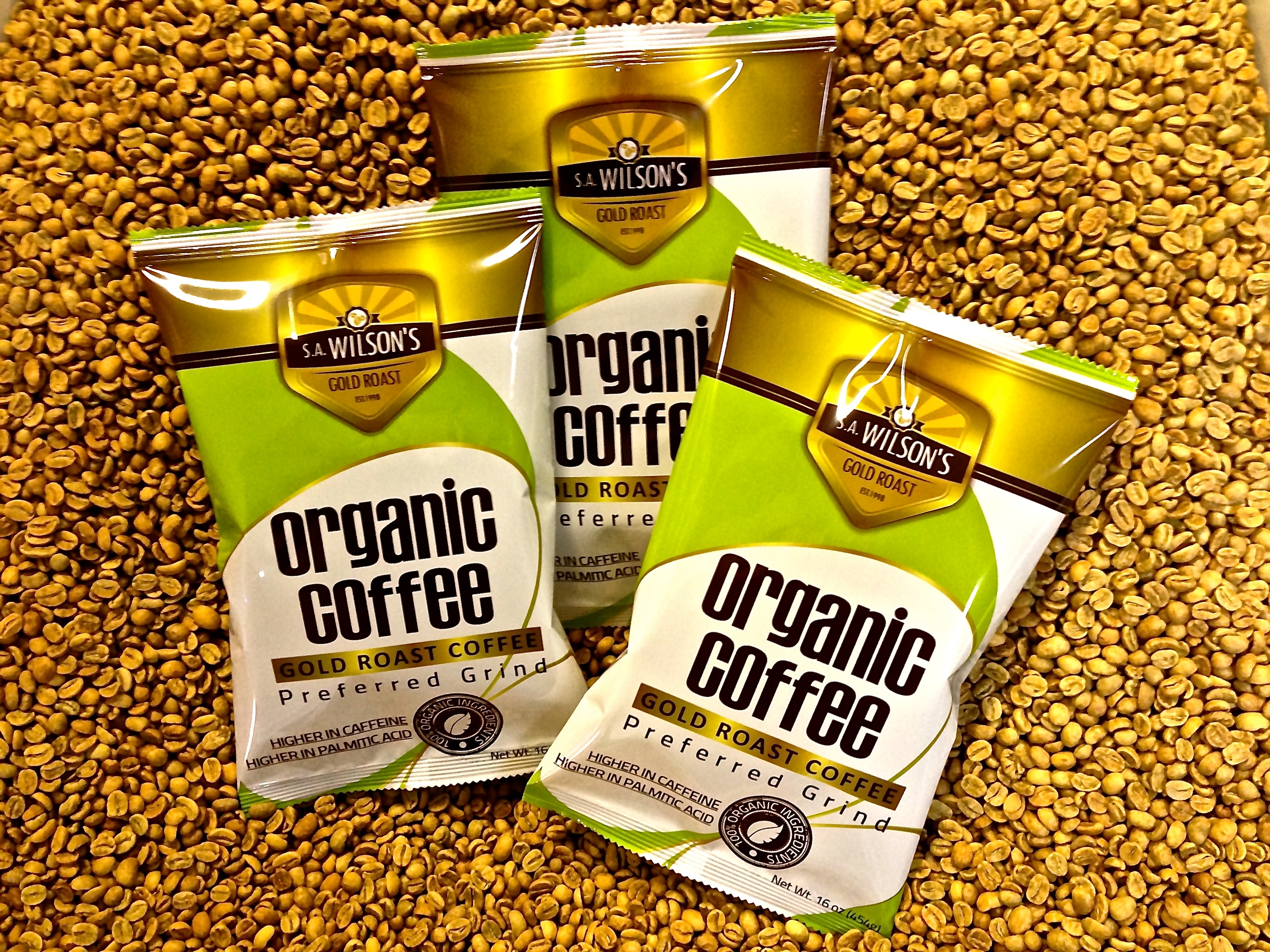 20 Pounds Gold Roast Coffee organic (Preferred Grind) World Cart s