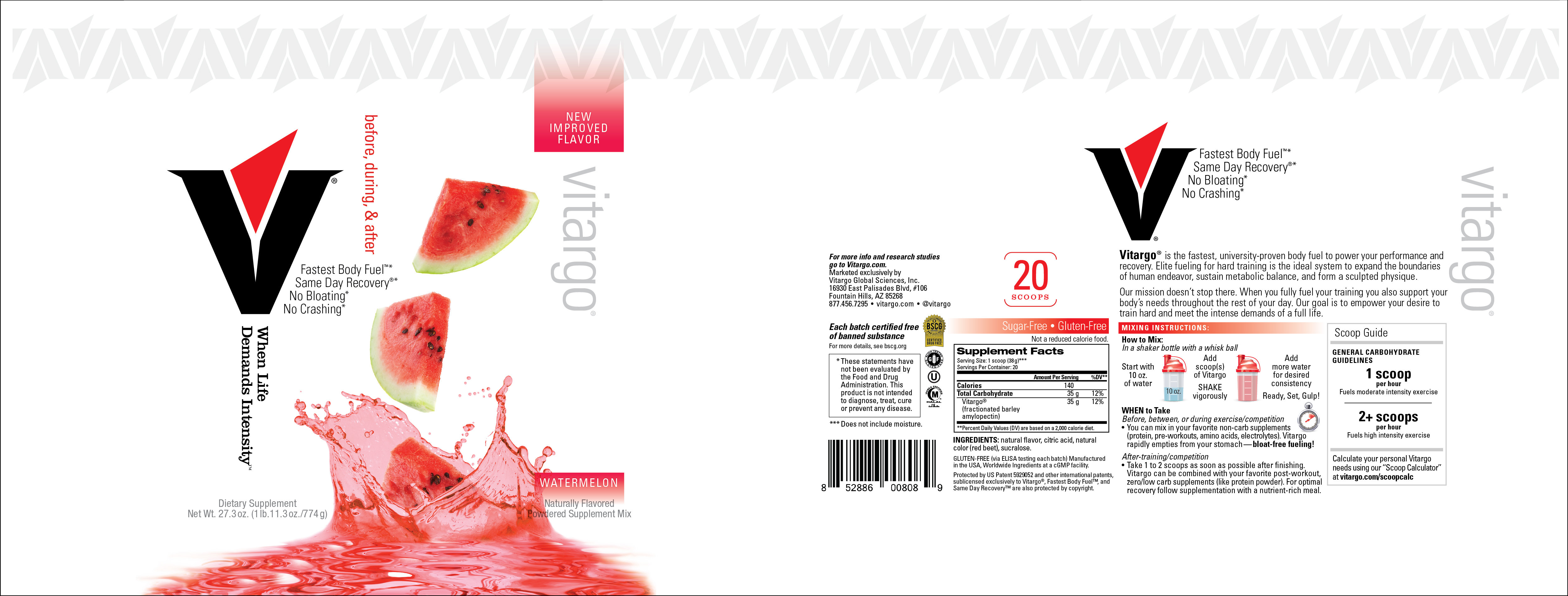 Watermelon 50 Scoop Label