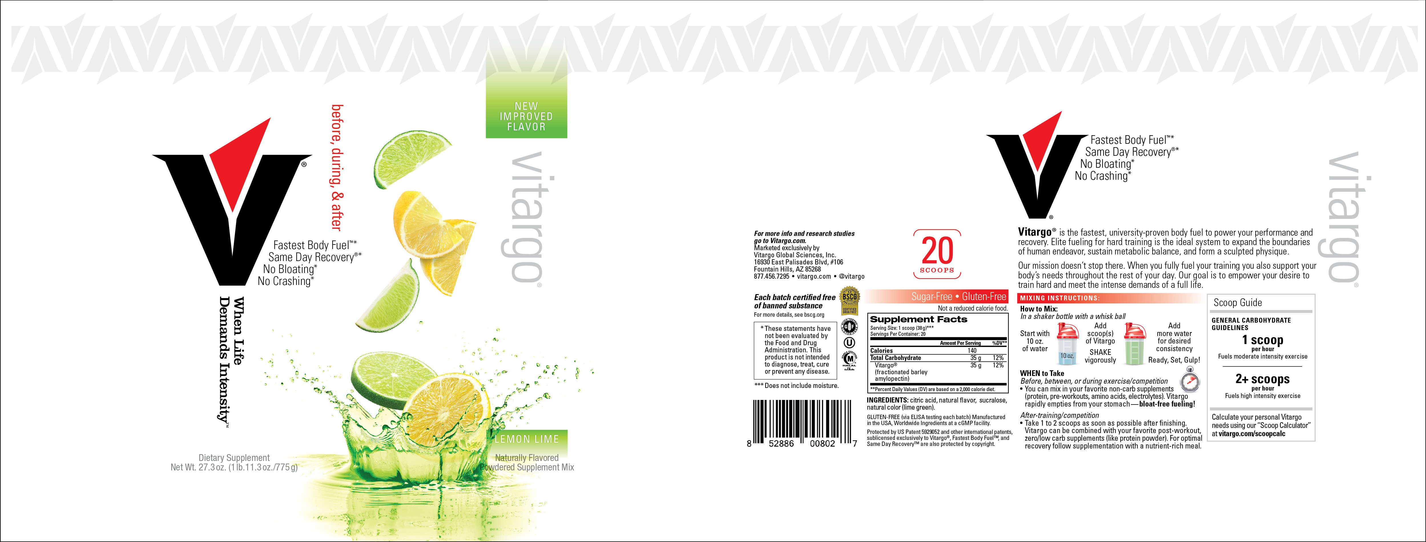 LemonLime 20 Scoop Label