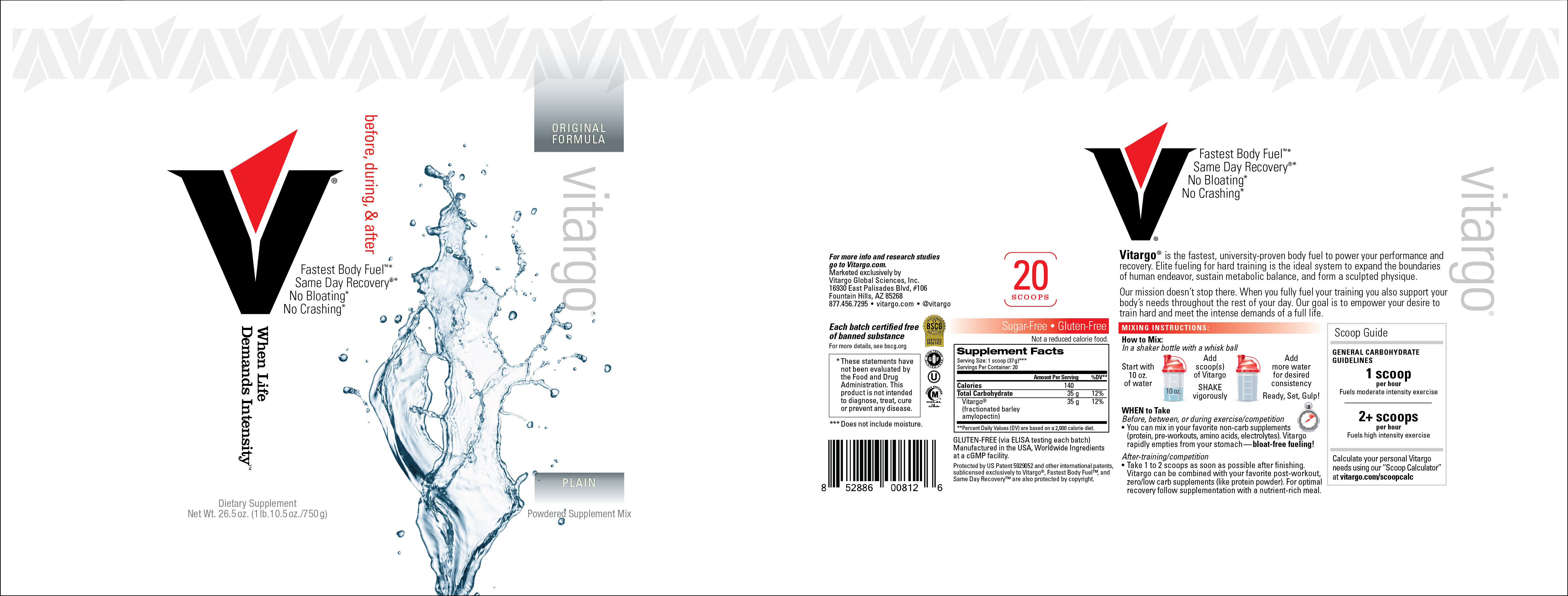 Plain 20 Scoop Label