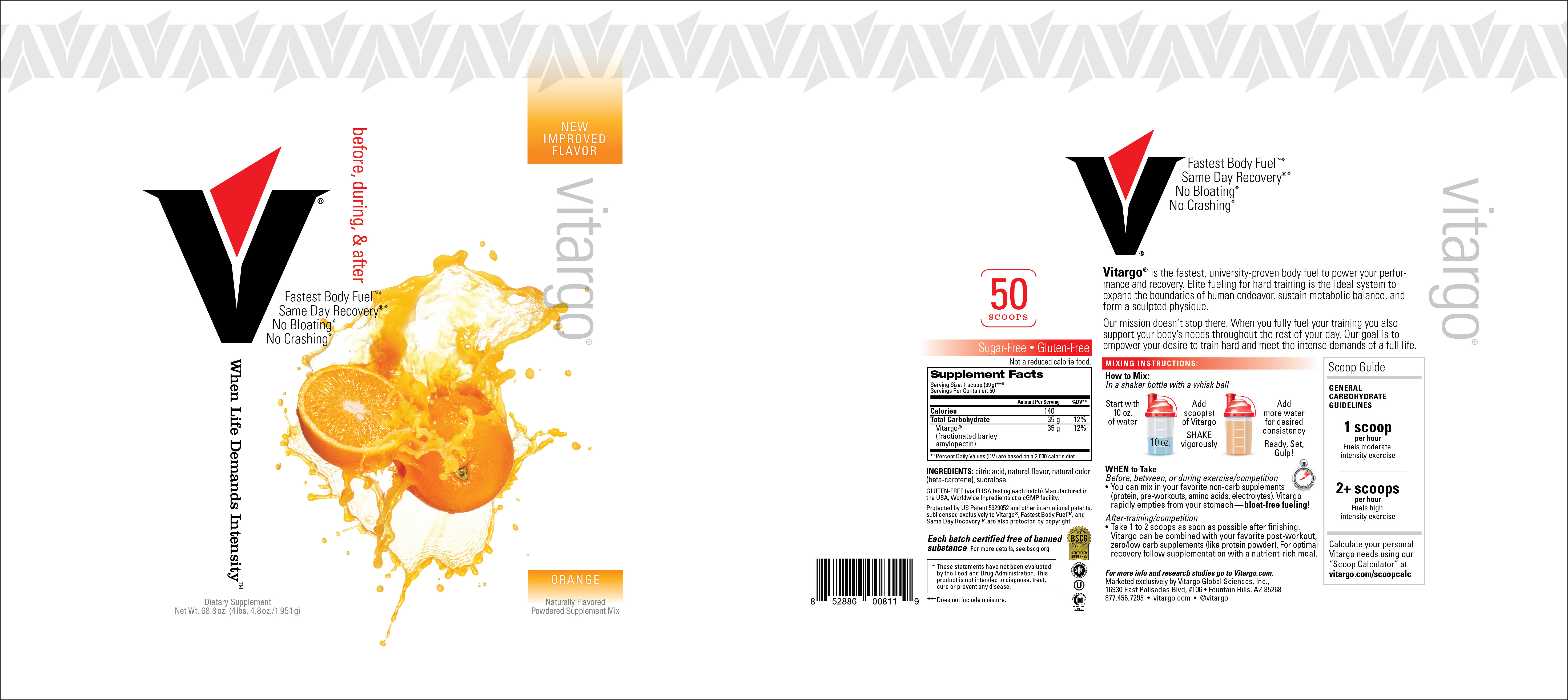 Orange 50 Scoop Label