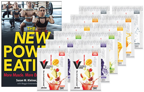 12 single scoop packets PLUS The New Power Eating 00103
