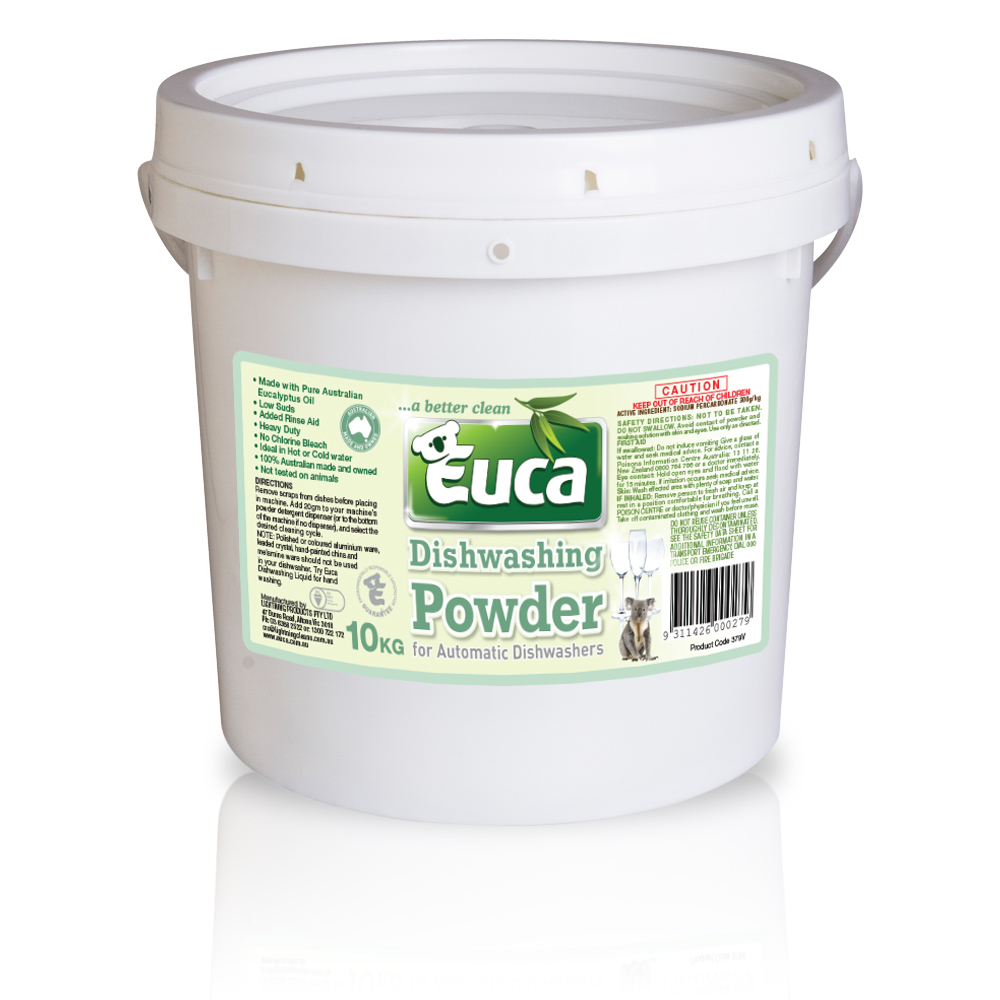 Euca Eucalyptus Dish Washing Powder - 10kg = 500 Washes - Eco Friendly with No Fillers or other nasties 379V