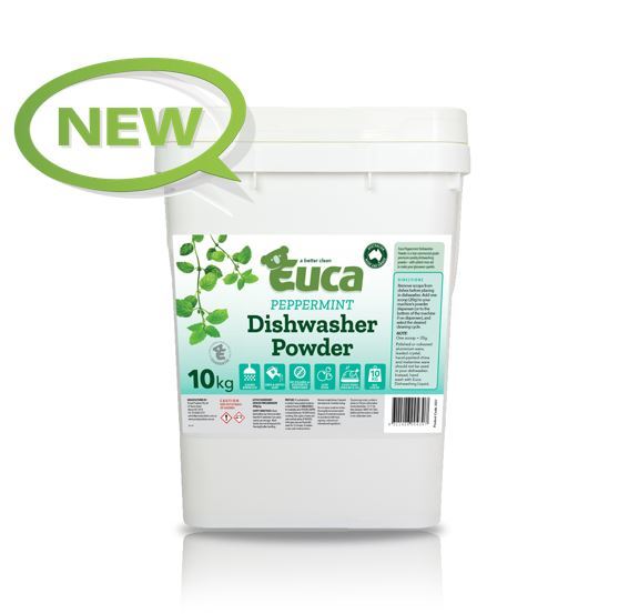 Euca "NEW" Peppermint Eucalyptus Dish Washing Powder - 10kg = 500 Washes - Eco Friendly with No Fillers or other nasties 380V