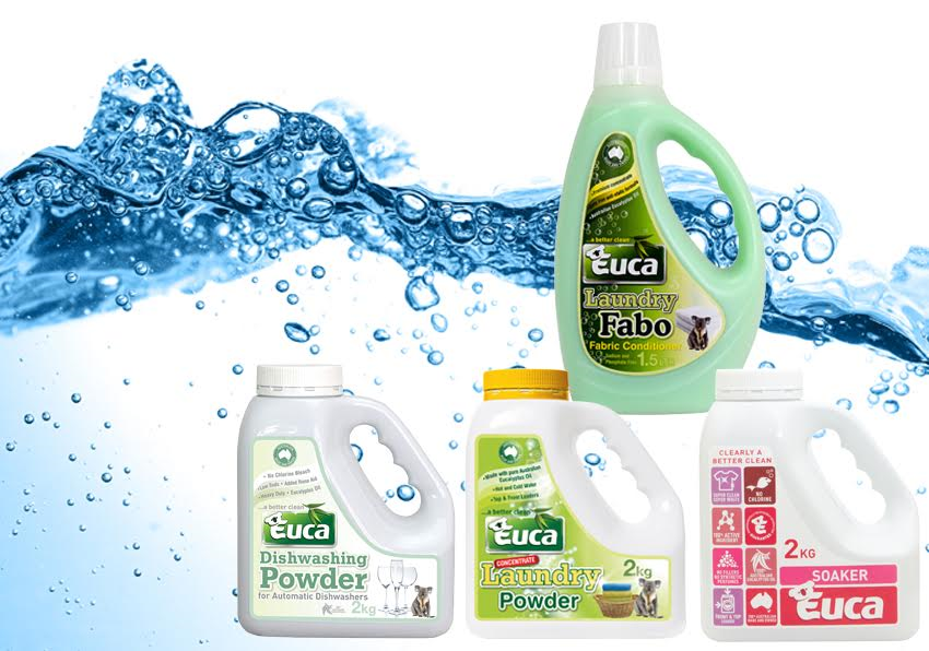 Euca Powder Starter Kit - Laundry, Soaker, dishwasher plus a fabric conditioner (yes we know that's not a powder) EPSK01