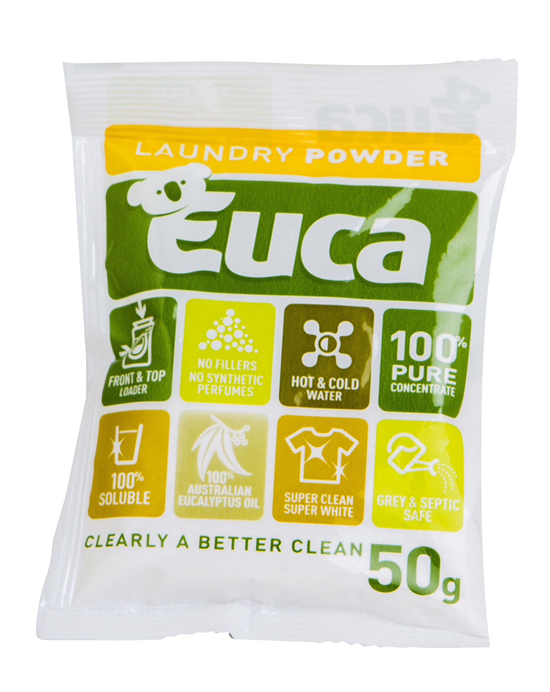 Euca Laundry Powder 50g Travel sachet 106S50