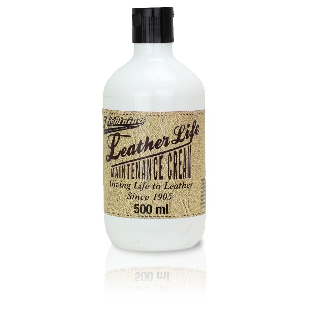 Leather Life - Maintenance cream 500ml - 1800's Blend Revitalise & Protectant Low Sheen finish. Natural Tea Tree and Almond oil 067C