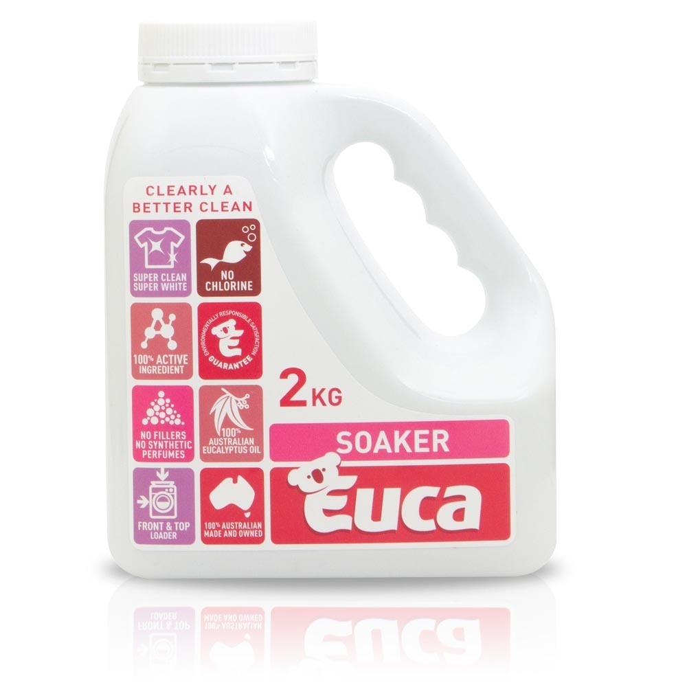 Euca Laundry Soaker & Brightener- 2kg - No added Fillers, biodegradable 107F