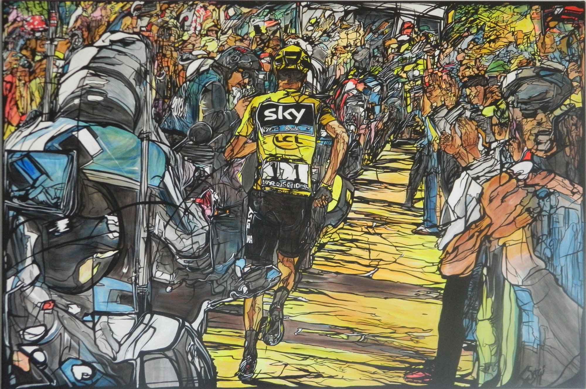 Running Chris - Acrilico su tela 120x80 QDR0003