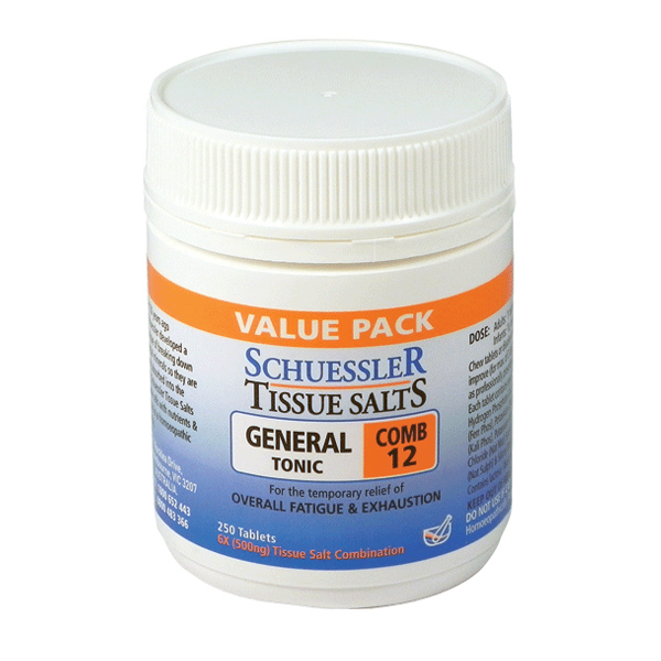 Schuessler Tissue Salts General Tonic Combo 250 Tabs - Products - HHC ...